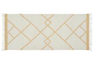 Dywan Smilla White - Linie Design- biały naturalny ze złotym