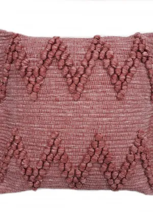 Poduszka dekoracyjna tkana - Zigzag - rose