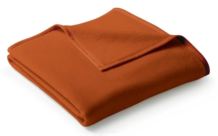 Koc Biederlack - Uno Cotton - terracota - bawełniano - akrylowy