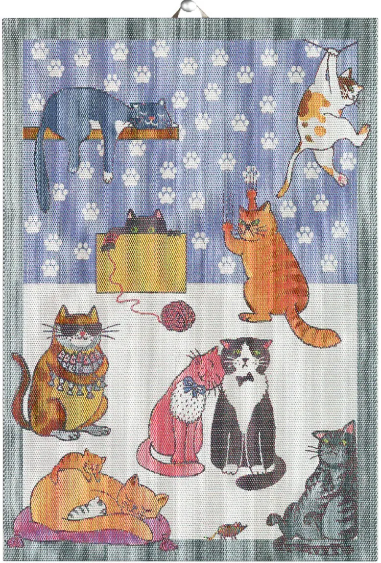 Ręcznik kuchenny tkany - Ekelund - Cats Fun - bawełniany