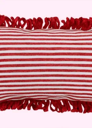 Poduszka dekoracyjna RISCAS biało-czerwona 