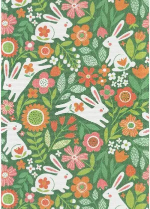 Bieżnik na stół tkany Ekelund - Hoppe Hare - bawełniany zielony