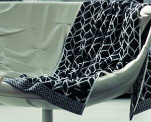 Ręcznik Karsten Design - Geometric Preto - czarny