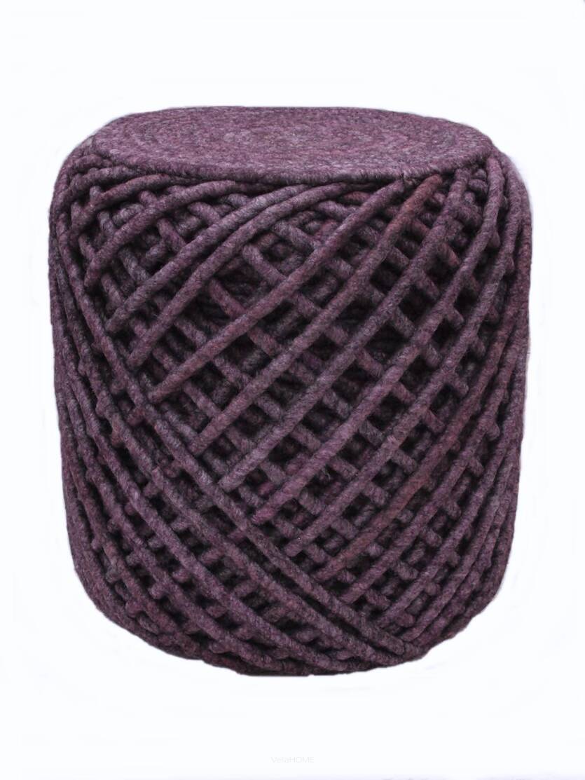 Pufa dekoracyjna Royal purple - Obsession - purpurowa