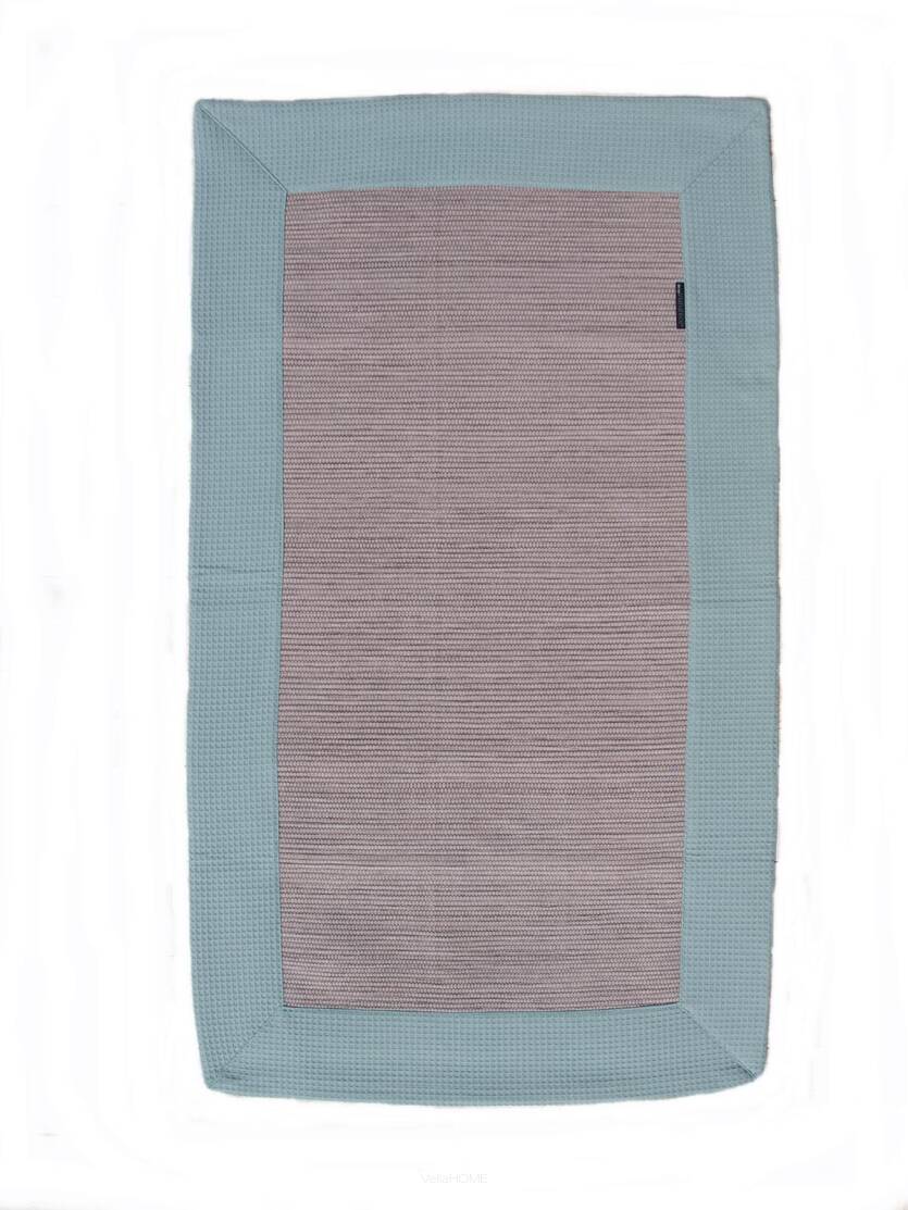 Dywanik ręcznie tkany Favo  taupe - aqua