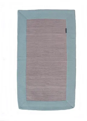 Dywanik ręcznie tkany Favo  taupe - aqua