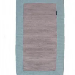 Dywanik ręcznie tkany Favo  taupe - aqua