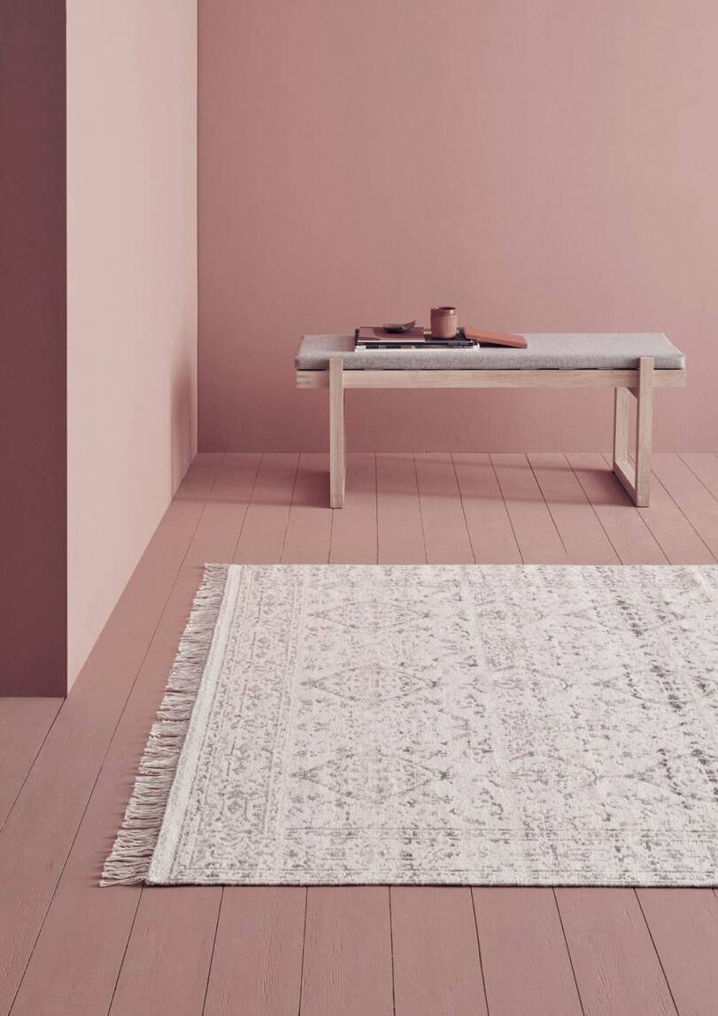 Dywan Dolzago grey - Linie Design - wełniany - ecru - szary