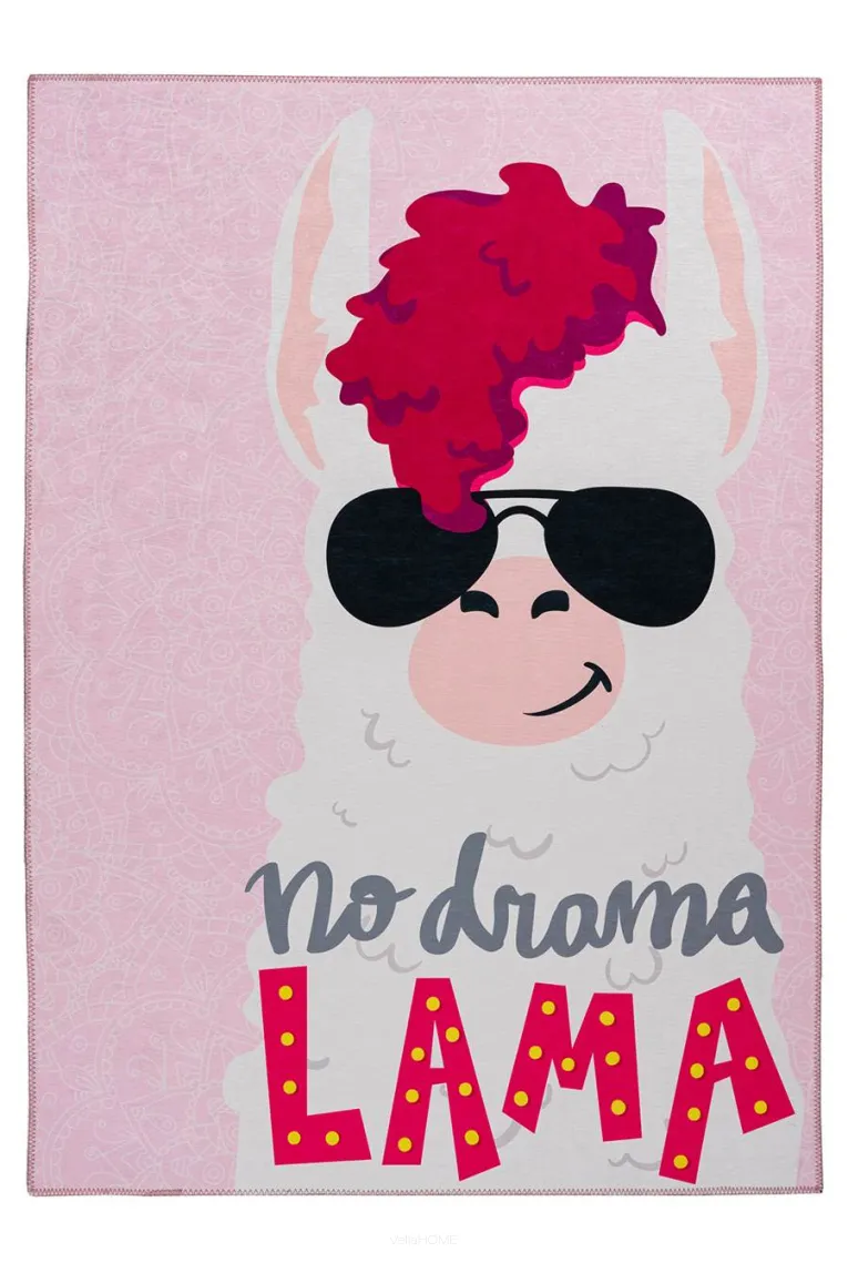 Dywan Torino Kids - No Drama Lama - Obsession - różowy