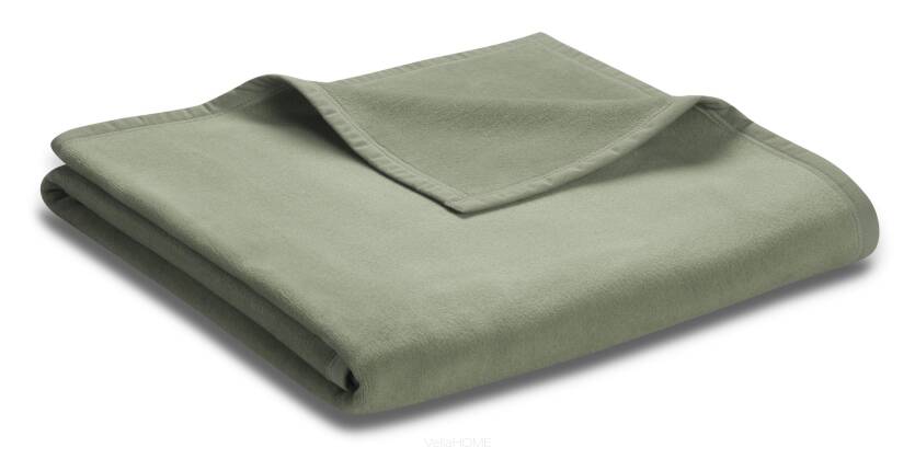 Koc Biederlack - Uno cotton - szałwiowy - bawełniano-akrylowy