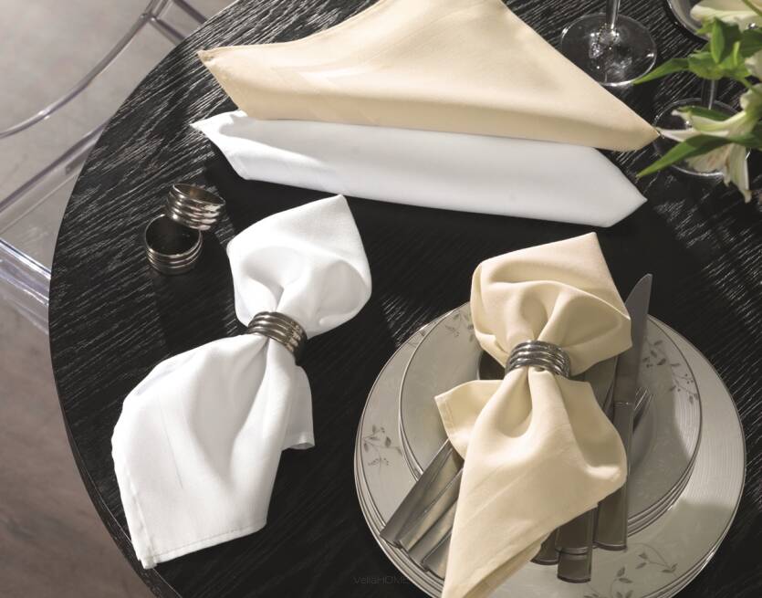 Serwetka materiałowa Karsten - 51x51 cm - plamoodporna - beżowa