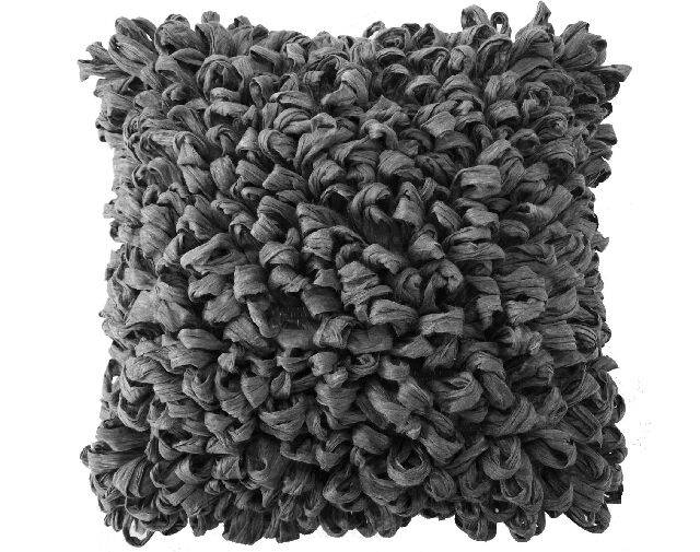 Poduszka dekoracyjna TARTUFO szara metaliczna (40x40)