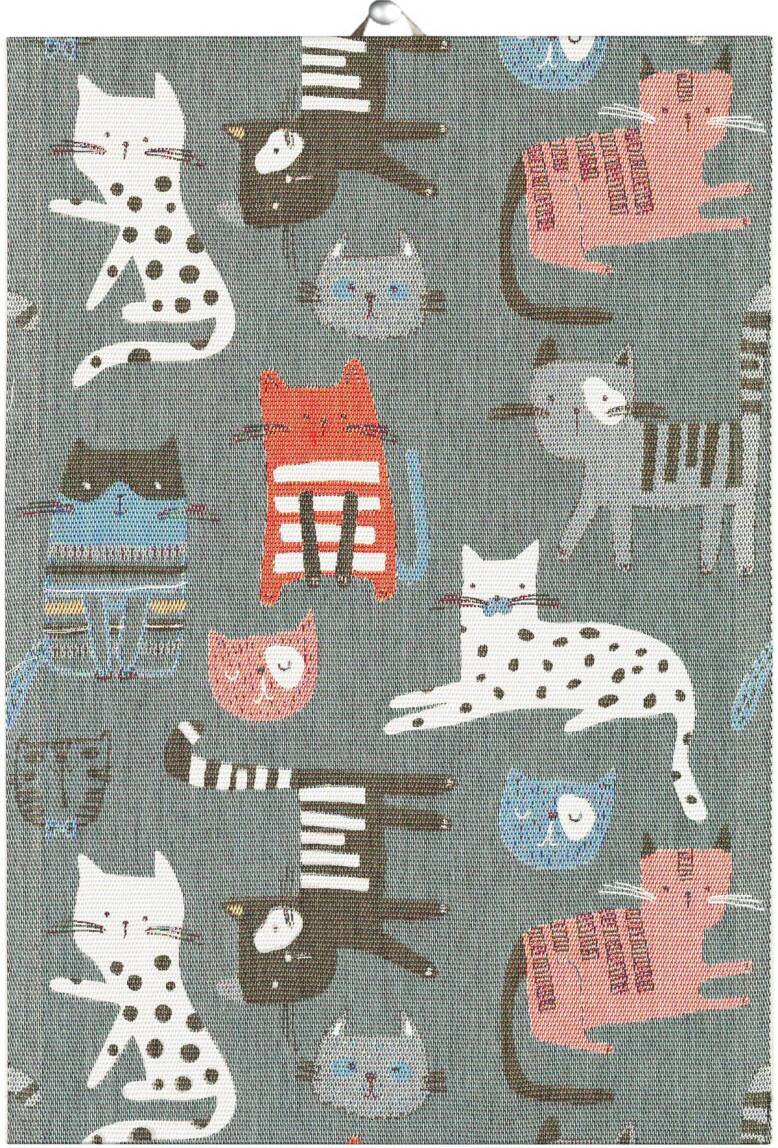 Ręcznik kuchenny tkany - Ekelund - Katter - z kotami