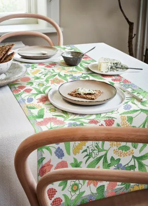 Bieżnik na stół tkany - Ekelund - Springtime - kolorowy w kwiaty