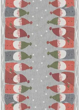 Bieżnik świąteczny tkany - Ekelund - Tomtemöte - bawełniany