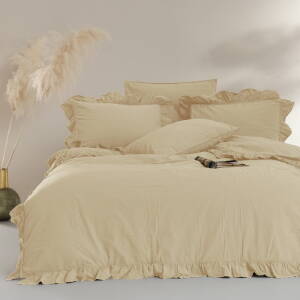 Pościel bawełniana Stonewashed 200x220 cream