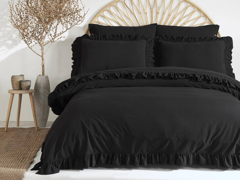Pościel bawełniana Stonewashed 200x220 black