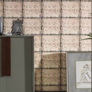 Tapeta tekstylna Karsten Wall Decor - Terracota - bawełniana
