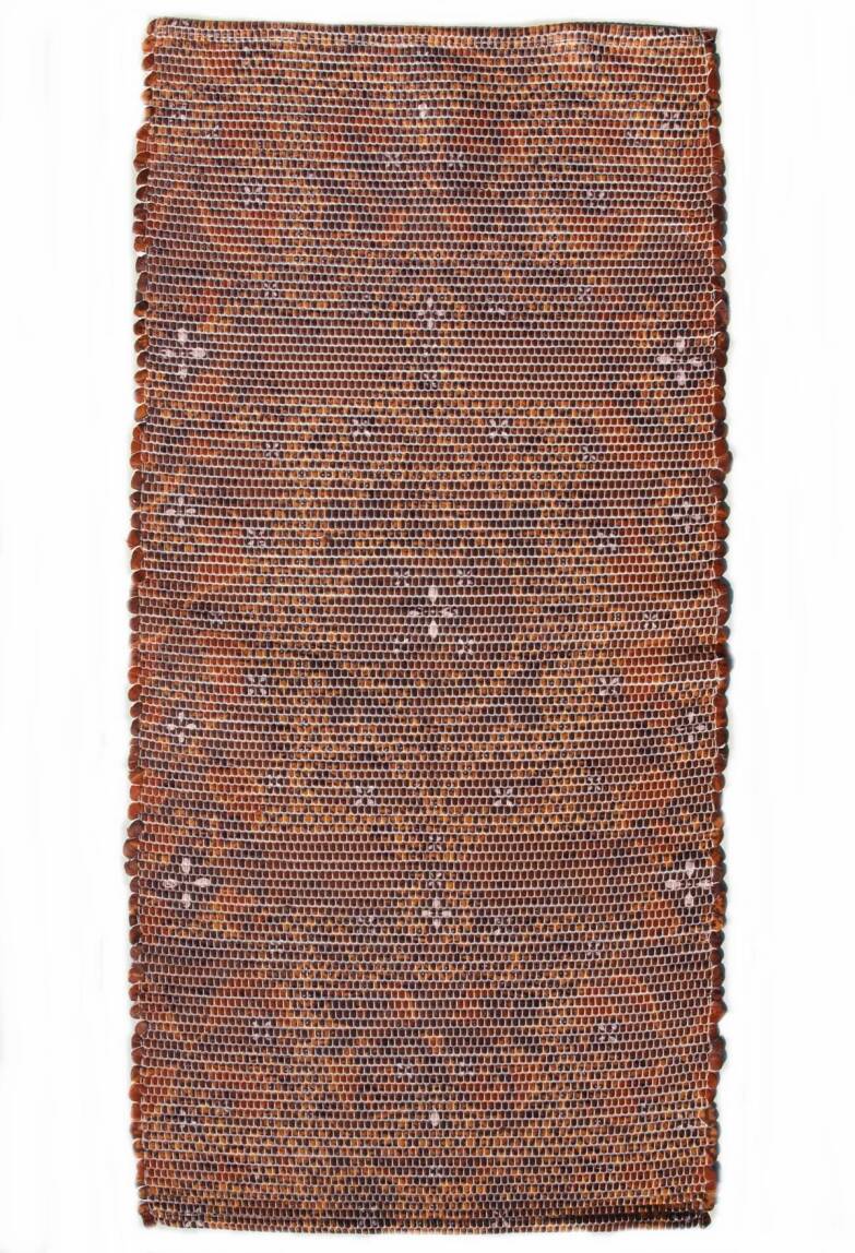 Dywan ręcznie tkany Matala rdzawy z nadrukiem