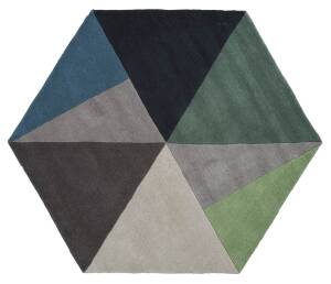 Dywan Sato Petrol - Linie Design - niebiesko-zielony
