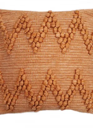 Poduszka dekoracyjna tkana - Zigzag - miodowa