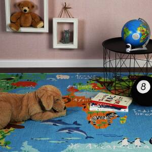 Dywan Torino Kids - Mapa Świata - Obsession - kolorowy