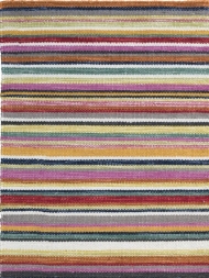 Dywan Plenty Happy - wełniany dywan płasko tkany, w kolorowe pasy, w optymistycznych kolorach