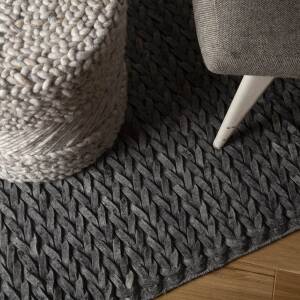 Dywan wełniany - Linea anthracite - Obsession - antracytowy