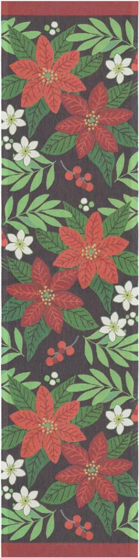 Bieżnik świąteczny tkany - Ekelund - Rödblome - bawełniany