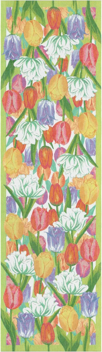 Bieżnik na stół tkany - Ekelund - Vårtulpaner - tulipany