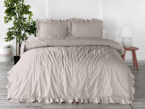 Pościel bawełniana Stonewashed 200x220 natural cream