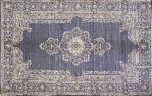Dywanik Kashan vintage - z nadrukiem - czarny