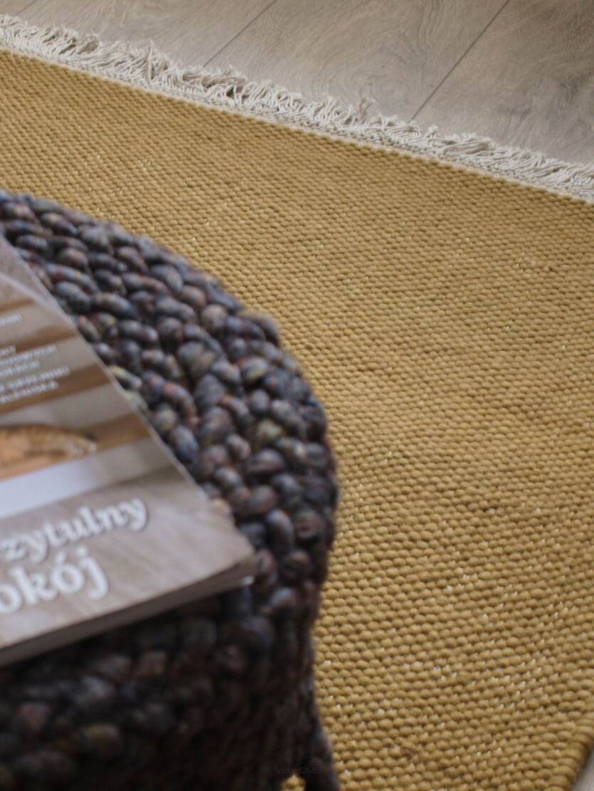Dywan Birla yellow - Linie Design - wełniany - żółty