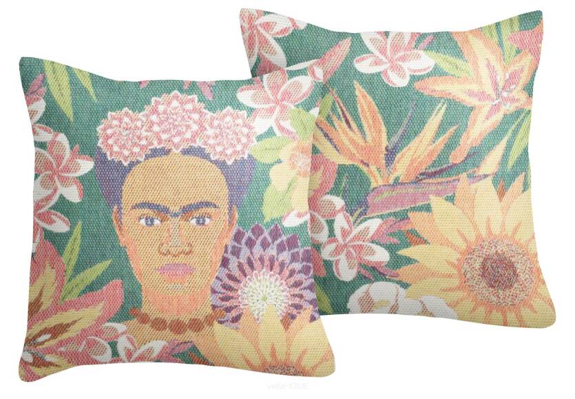 Poszewka z bawełny organicznej - Ekelund - Frida Kahlo - flores