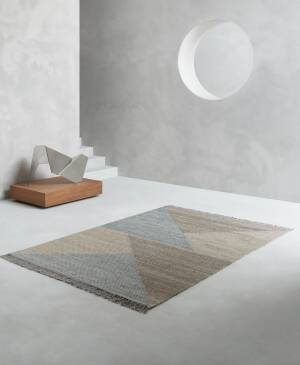 Dywan Skuld beige - Linie Design - beżowo - szary - wełniany