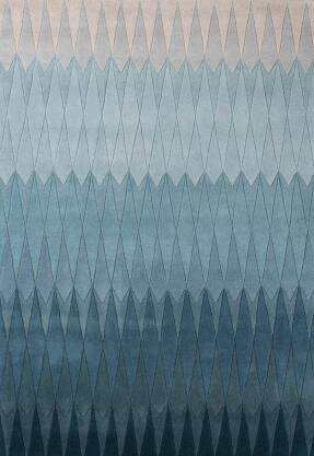 Dywan Acacia blue - Linie Design - wełniany niebieski - morski