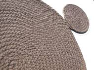 Podkładka na stół TRANCA - tekstylna bawełniana - camel - beżowa. Ręcznie tkana - Handmade
