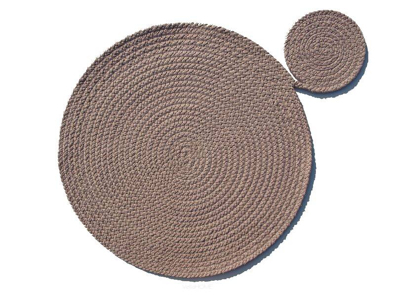 Podkładka na stół TRANCA - tekstylna bawełniana - camel - beżowa. Ręcznie tkana - Handmade