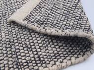 Dywan Asko Mixed - Linie Design - wełniany - biało-czarny