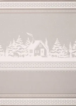 Koc bawełniano-akrylowy Biederlack - Cottage - zimowy