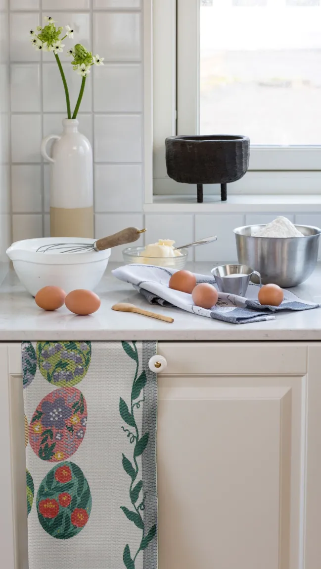 Ręcznik kuchenny tkany - Ekelund - Egg collection - wielkanocny