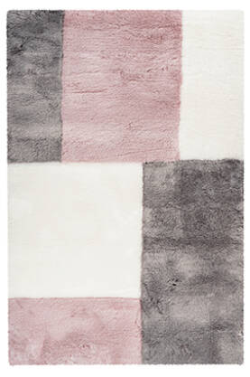 Dywan futerkowy Samba patch powderpink - Obsession - pudrowy róż 