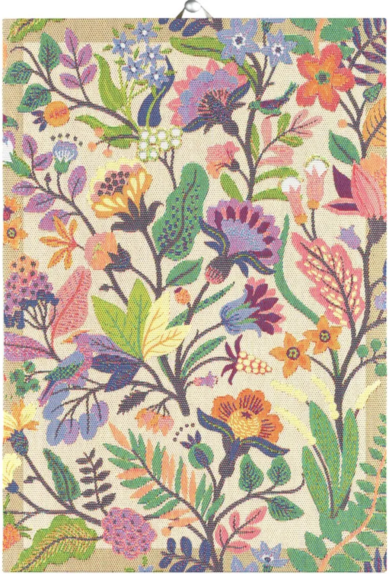 Ręcznik kuchenny tkany - Ekelund - Colourful - w kwiaty
