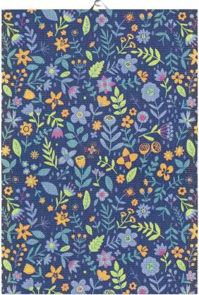 Ręcznik kuchenny tkany - Ekelund - Blue Meadow - w kwiaty