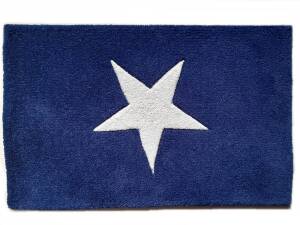 Wycieraczka domowa Star blue - Linie Design - niebieska