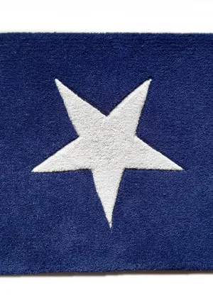 Wycieraczka domowa Star blue - Linie Design - niebieska