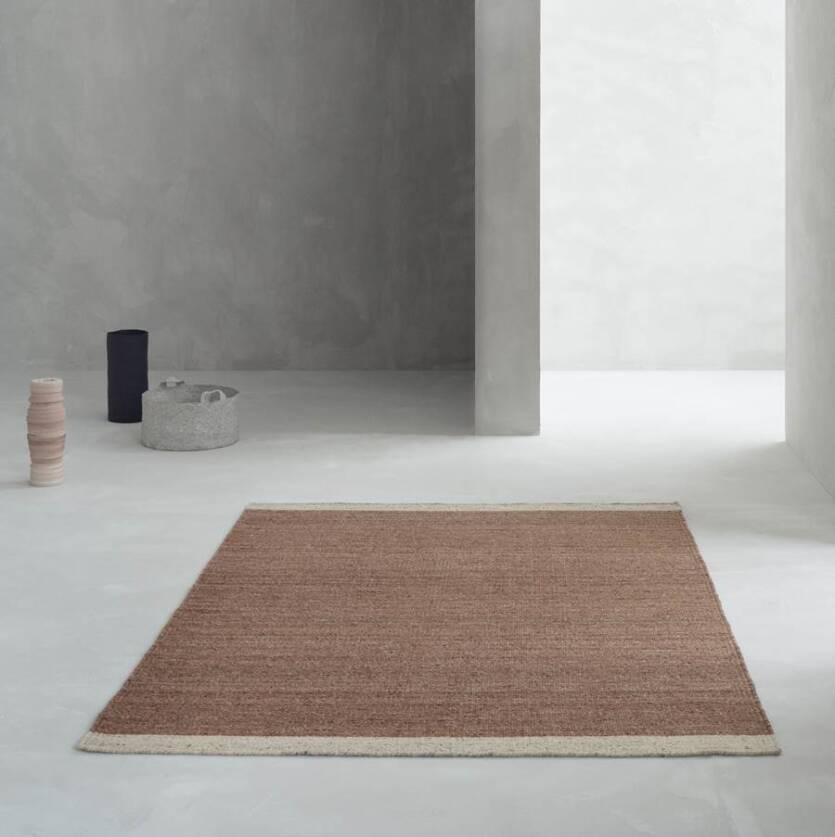 Dywan Ledro rust - Linie Design - wełniany - rdzawy