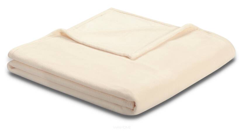 Koc z mikrofibry Biederlack - Soft & Cover - creme