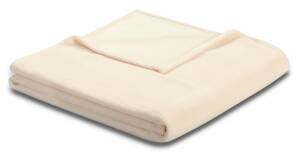 Koc z mikrofibry Biederlack - Soft & Cover - creme