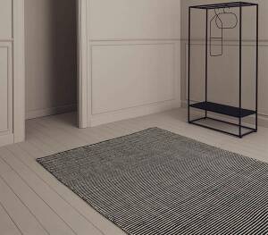 Dywan Ajo Black - Linie Design - w paski czarno-biały